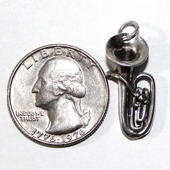 Sterling Silver Tuba Charm - Picture 3 of 4